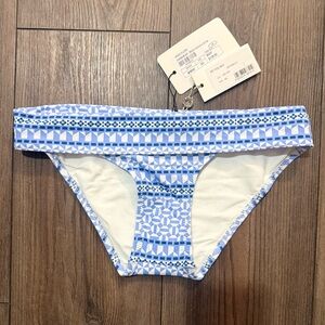 Heidi Klein Geometric Tile Bikini Bottom Pastel Blue XS NWT Luxury Swim